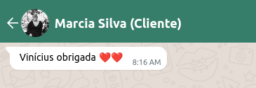 Print de depoimento de cliente